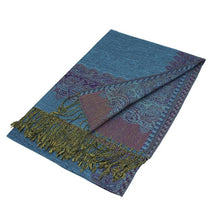 Load image into Gallery viewer, Border Pashmina Scarf Shawl 003
