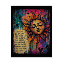 Load image into Gallery viewer, Sunface Inspirational Poster - Choose to See the Good Motivational Art Print
