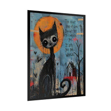 Load image into Gallery viewer, Whimsical Cat Art Poster — "The Right Kind of Love" Inspirational Rolled Print
