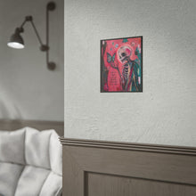 Load image into Gallery viewer, Gothic Butterfly Skeleton Art Poster - "Life is Short" Rolled Wall Art

