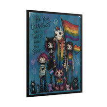 Load image into Gallery viewer, Alternative Emo Pride Wall Decor - "Be Your Strangest Self. That's How You Shine."
