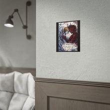 Load image into Gallery viewer, Angel and Demon Art Poster – "The hardest thing is watching someone you love..." Rolled Wall Art
