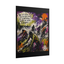 Load image into Gallery viewer, Survivors Rising Poster — Inspirational Abstract Art with Quote
