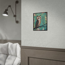 Load image into Gallery viewer, Owl Inspirational Poster — “You Are Braver Than You Think” Rolled Wall Art
