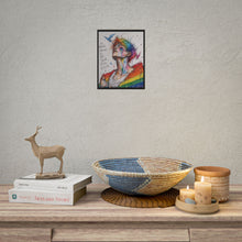 Load image into Gallery viewer, "Be Your True Color" Pride Art | Fine Line Sketch Rainbow Flag Poster
