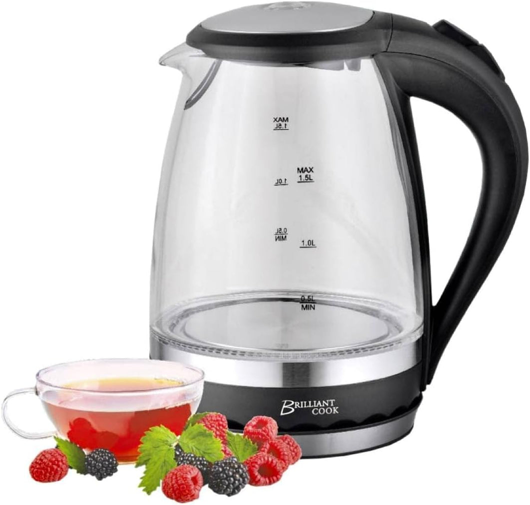 Brilliant Cook 1.5L Electric Kettle w/ LED Light