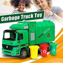 Load image into Gallery viewer, 14&quot; Friction Powered Recycling Garbage Truck
