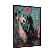 Load image into Gallery viewer, Rolled Poster - 'Love Is Finding Home' Cat Heart Art Print
