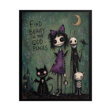 Load image into Gallery viewer, Find Beauty in the Odd Places Rolled Poster — Gothic Whimsical Fantasy Wall Art
