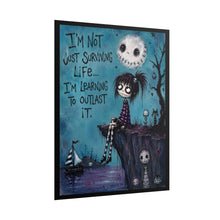 Load image into Gallery viewer, I'm Learning to Outlast It Rolled Poster – Creepy Cute Gothic Girl Wall Art Print, Dark Whimsical Goth Decor
