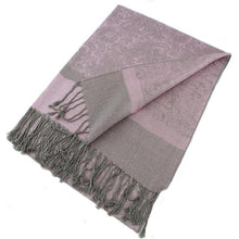 Load image into Gallery viewer, Light Paisley Pashmina Scarf Shawls 018
