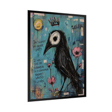 Load image into Gallery viewer, Rolled Poster — Crow Artwork with Quote “The Silence Was Never Empty” | Moody Gothic Wall Art
