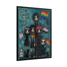 Load image into Gallery viewer, Gothic Emo Community Pride Poster - "Live Louder As Your Truest Self"
