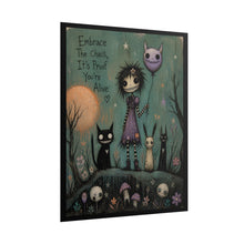 Load image into Gallery viewer, Embrace the Chaos Rolled Poster — Cute Gothic Art Print
