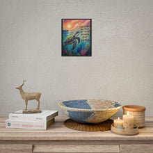 Load image into Gallery viewer, "Keep Swimming" Sea Turtle Motivational Poster – Ocean Quote Wall Art Print
