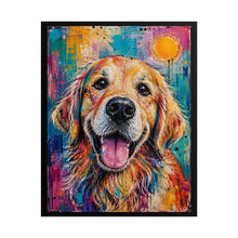 Load image into Gallery viewer, Vibrant Happy Golden Retriever Poster - Colorful Dog Lover Wall Decor
