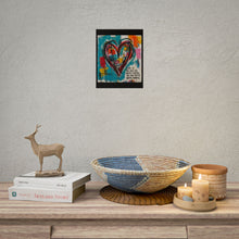 Load image into Gallery viewer, Abstract Heart Poster – "Love Is The Only War" Colorful Rolled Art Print
