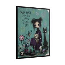 Load image into Gallery viewer, Rolled Poster — Gothic Cute “Make Peace With the Chaos Inside You” Art Print
