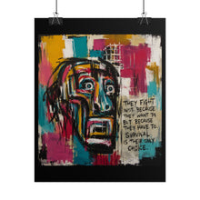 Load image into Gallery viewer, Survival Is Their Only Choice Rolled Poster — Abstract Emotional Struggle Wall Art
