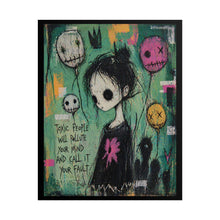 Load image into Gallery viewer, Rolled Poster — Goth Illustration "Toxic People Will Pollute Your Mind" Wall Art
