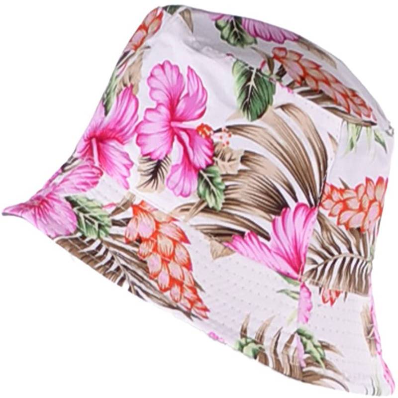 Reversible Printed Bucket hat - fuchsia