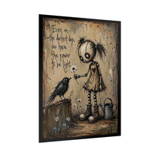 Load image into Gallery viewer, Inspirational Gothic Girl Poster — “Even on the Darkest Days, You Have the Power to Be Light”
