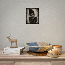 Load image into Gallery viewer, Rolled Poster — Gothic Girl Art Print with Glowing Eyes, Dark Emo Wall Decor
