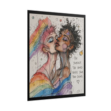 Load image into Gallery viewer, "True Colors" Pride Art | Sketch Style Kissing Diverse Queer Couple Poster
