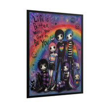 Load image into Gallery viewer, Vibrant Pastel Goth Pride Wall Art - "Life Is Better When You Get To Be You"
