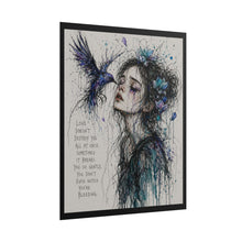 Load image into Gallery viewer, "Love Doesn't Destroy You All At Once" Wall Art | Flying Hummingbird Print
