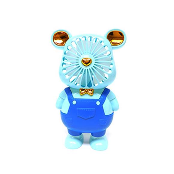 STANDING BEAR ELECTRIC MINI FAN 2 SPEED LIGHT BLUE