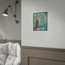 Load image into Gallery viewer, Owl Inspirational Poster — “You Are Braver Than You Think” Rolled Wall Art
