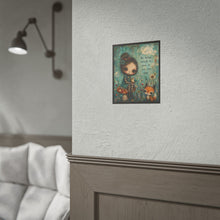 Load image into Gallery viewer, Rolled Poster — 'Be Brave Enough to Grow at Your Own Pace' Whimsical Woodland Art Print
