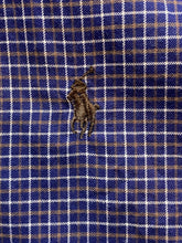 Load image into Gallery viewer, Ralph Lauren Shirt Adult Large Navy Blue Classic Fit Button Up Flannel Cuffs Men

