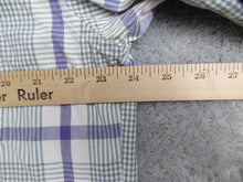 Load image into Gallery viewer, VTG Dockers Levis Shirt Adult Large Purple Green White Striped Button Up Mens
