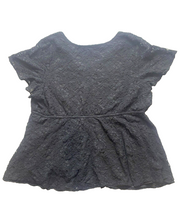 Load image into Gallery viewer, Torrid Shirt Womens 3 3X Black Lace Peplum Boho Lined Babydoll Blouse Plus Lady
