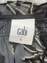 Load image into Gallery viewer, Cabi Shirt Womens Large Black Aloha Sheer Tropical Peasant Boho Blouse Oversized
