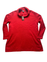 Load image into Gallery viewer, J Jill Sweater Women Large Red Turtleneck Oversized Nylon Outerwear MSRP $89 NWT
