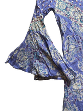 Load image into Gallery viewer, Free People Shirt Womens Medium Blue Magic Mystery Hippie Bell Sleeve Boho

