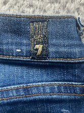 Load image into Gallery viewer, 7 For All Mankind Jeans Womens 29x29.5 Whiskered Skinny Spandex Stretch Denim
