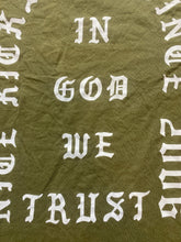 Load image into Gallery viewer, Nice Kicks Shirt Adult Large  Army Green In GOD We Trust Christian Jesus Mens

