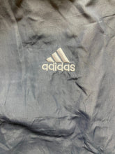 Load image into Gallery viewer, Adidas Jacket Adult Large Navy Full Zip Three Stripes Logo Windbreaker Mens
