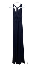 Load image into Gallery viewer, Vintage Hot Tempered Dress Womens Large Black Halter Plunge V-Neck Maxi USA Lady
