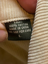 Load image into Gallery viewer, Eddie Bauer Jacket Womens Large Tan Button Up Pockets Corduroy Outdoor Trucker
