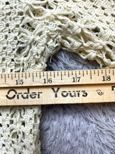 Load image into Gallery viewer, Windsor Sweater Womens Small Beige Open Knit Cropped Cardigan Outerwear Ladies
