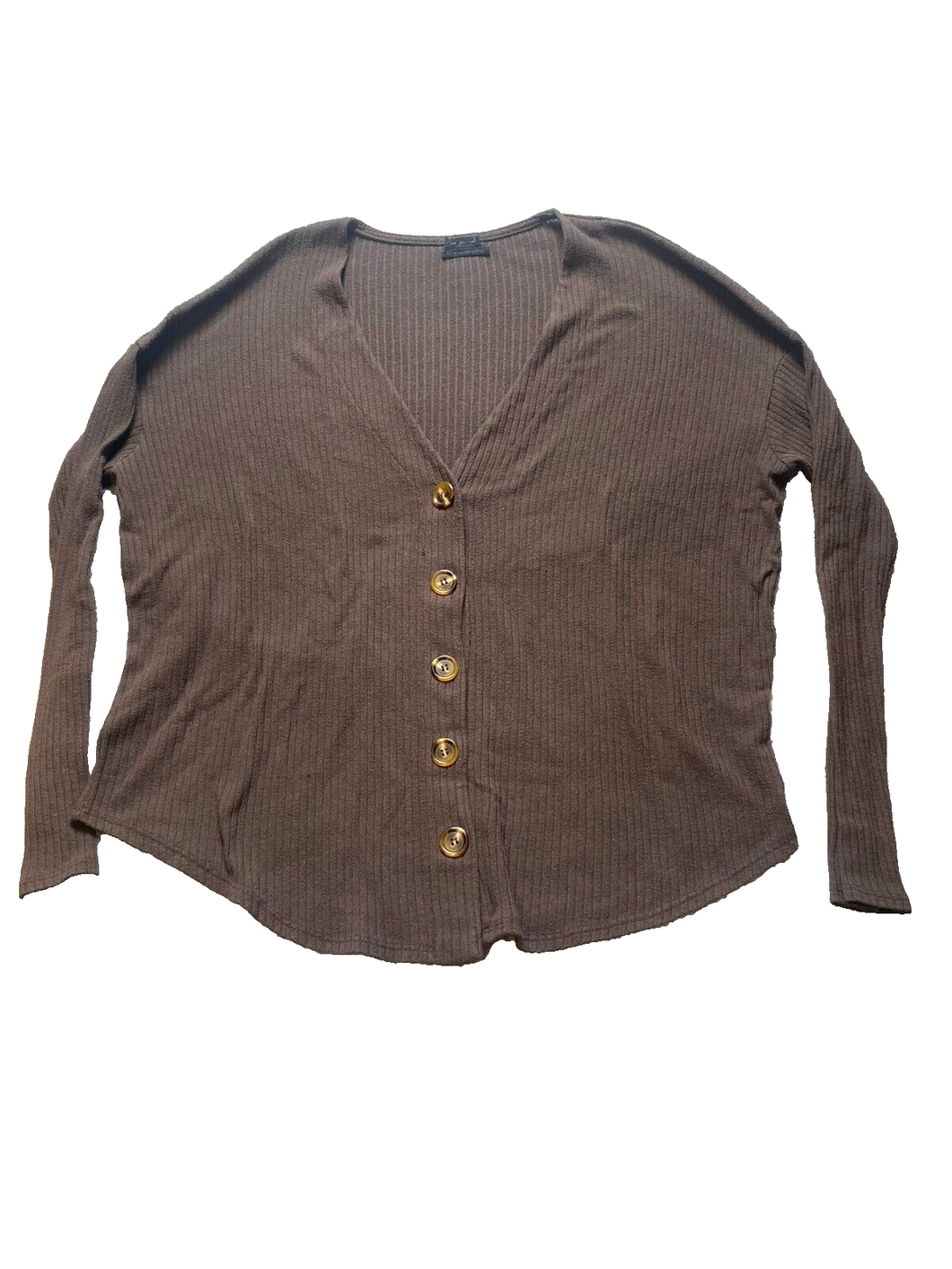 Out From Under Shirt Womens Medium Button Front Thermal Oversized Stretch Ladies