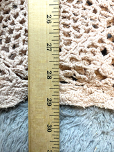 Load image into Gallery viewer, VTG Capacity Sweater Womens Small Pale Peach Crochet Lace Silk Oversized Tunic
