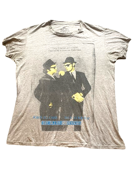 House of Blues Shirt Adult Large Gray The Blues Brothers Comedy Film Mens