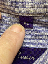 Load image into Gallery viewer, Alan Flusser Shirt Adult Extra Large Pinstriped Button Up Pocket Casual Mens
