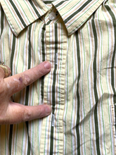 Load image into Gallery viewer, Southpole Shirt Adult 4XL Green Y2K Striped Button Up Signature Series Mens
